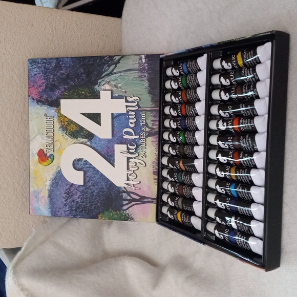 ZENACOLOR 24 Tubes Assorted Colored Acrylic Paints - Picture 6 of 6